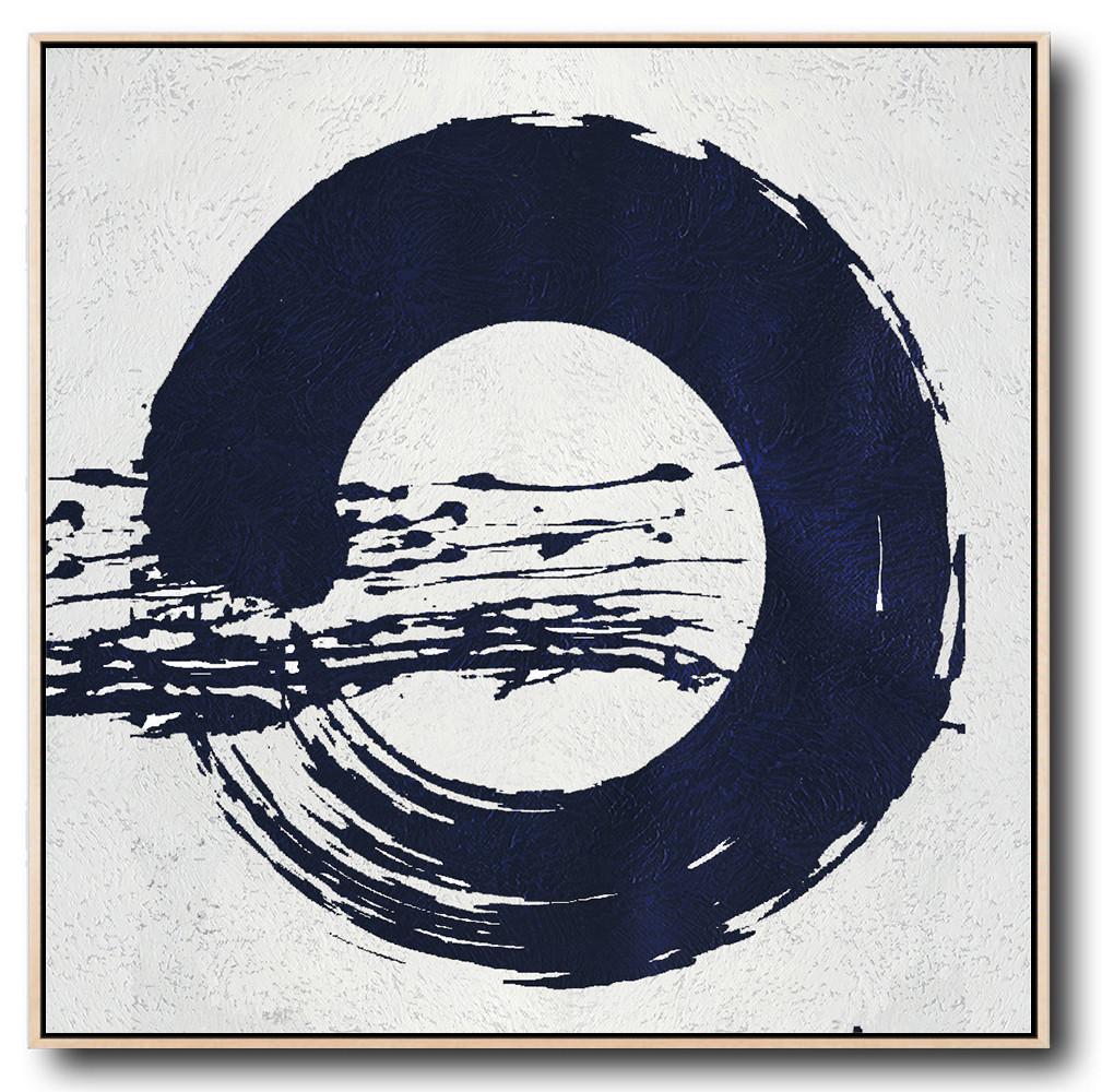 Navy Minimalist Painting #NV102A - Click Image to Close